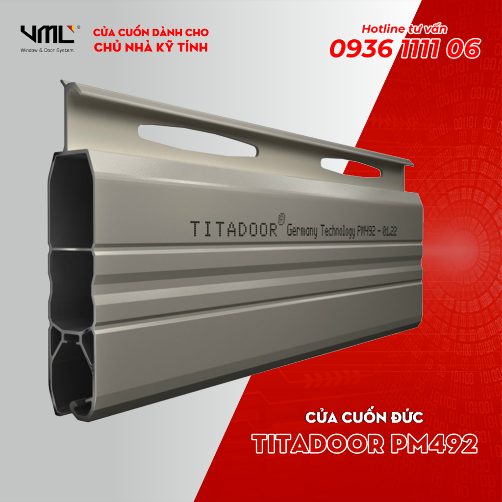 COMBO CỬA CUỐN KINH TẾ 2 4 Cửa cuốn Đức PM 492