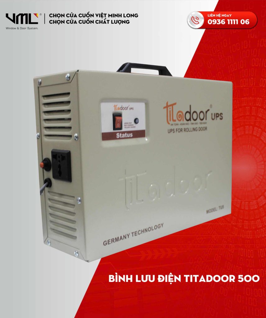 BÌNH LƯU ĐIỆN CỬA CUỐN TITADOOR 500 3 Bình Lưu Điện Cửa Cuốn Titadoor