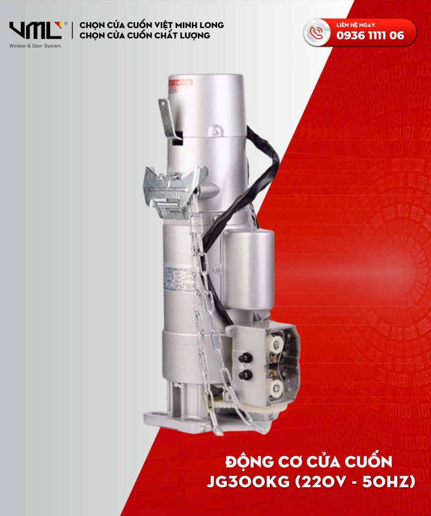 MOTOR CỬA CUỐN JG 300KG 3 Motor cửa cuốn JG 300kg