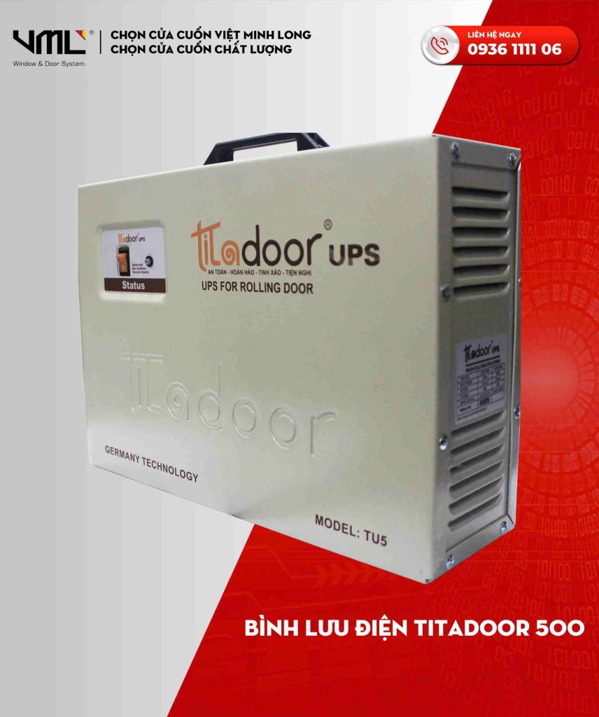 BÌNH LƯU ĐIỆN CỬA CUỐN TITADOOR 500 2 Bình lưu điện Titadoor cửa cuốn